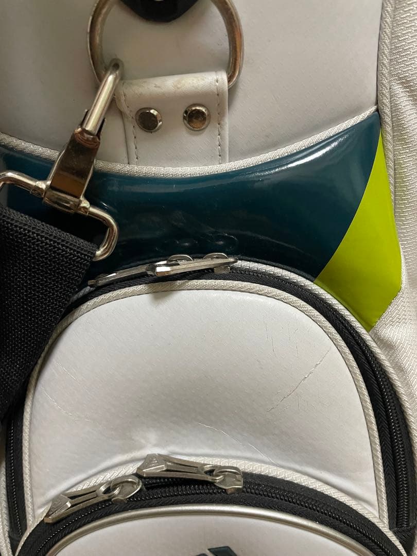 adidas キャディバッグ ホワイト/ネイビー　+ ゴルフクラブセット