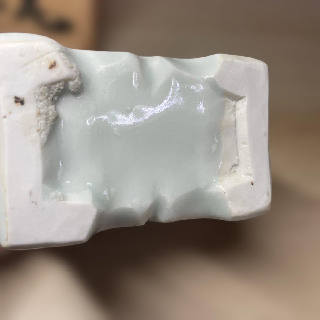 上田恒次　白瓷筆筒　共箱