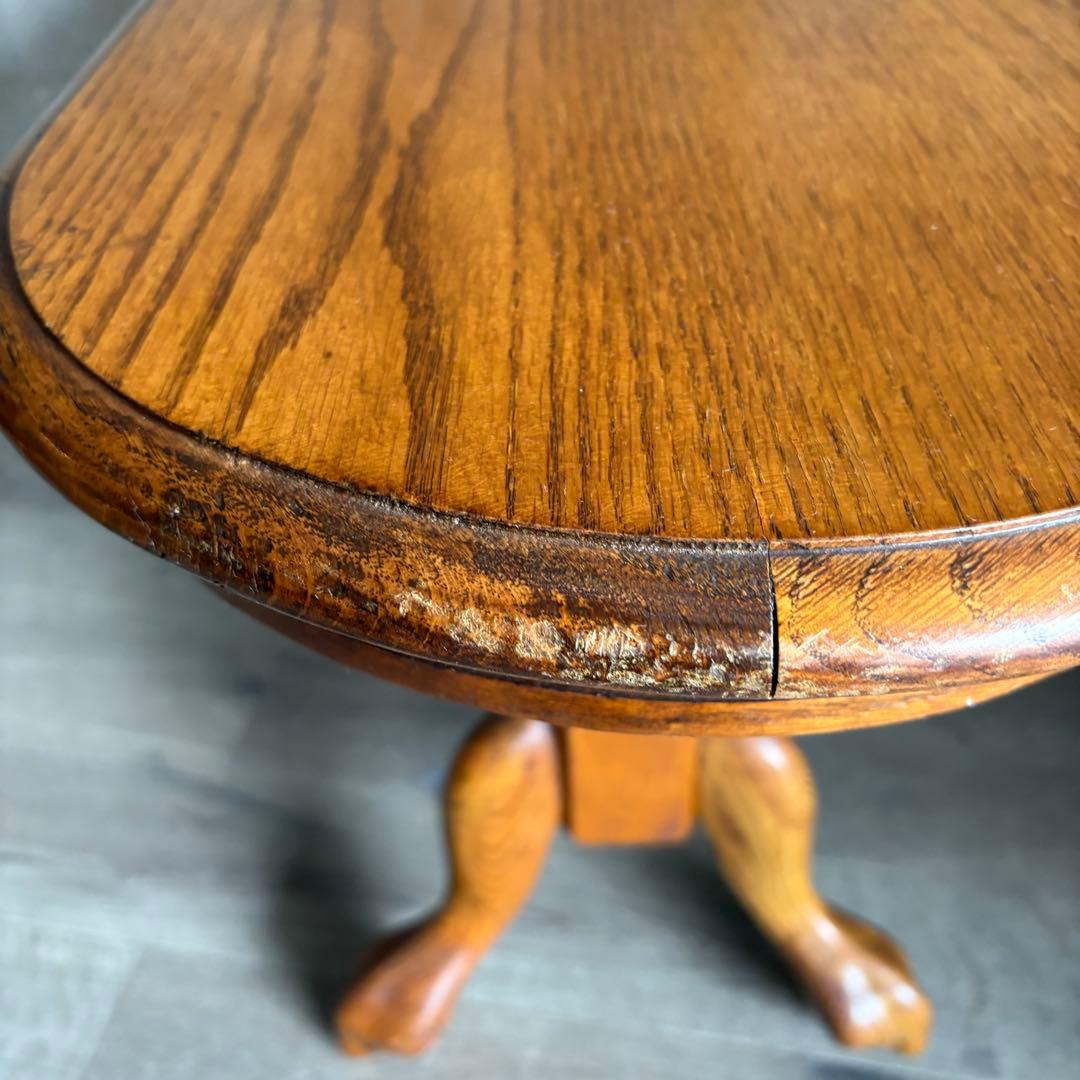 オーク材　オーバルコンソールテーブル