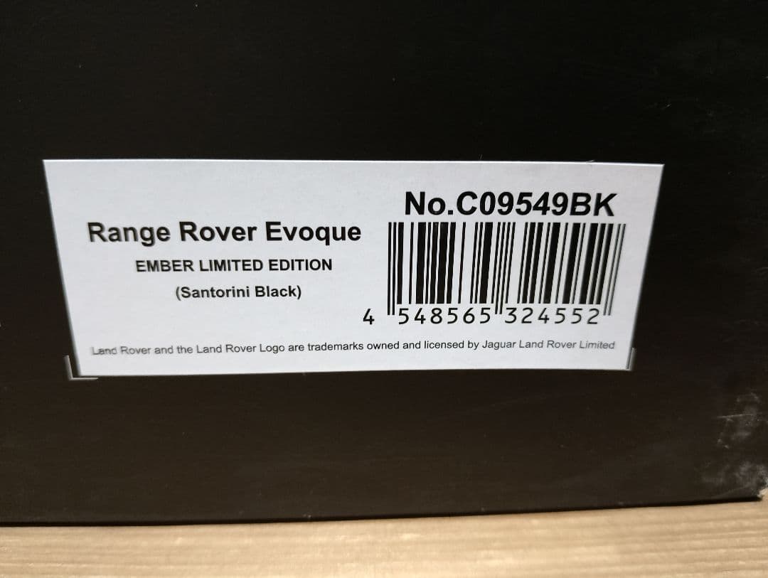 1/18 京商　レンジローバー　イヴォーク　ミニカー　ブラック