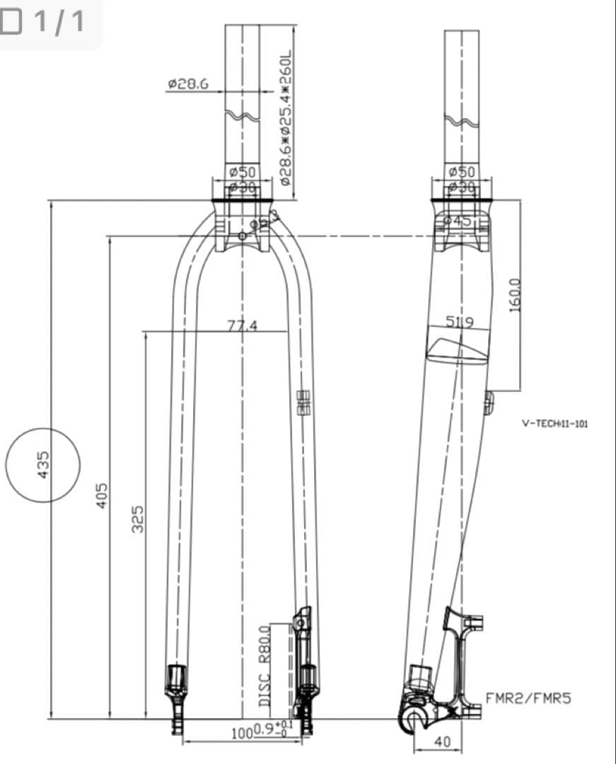 MOSSO FK-M5 26インチMTB アルミフロントフォーク新品