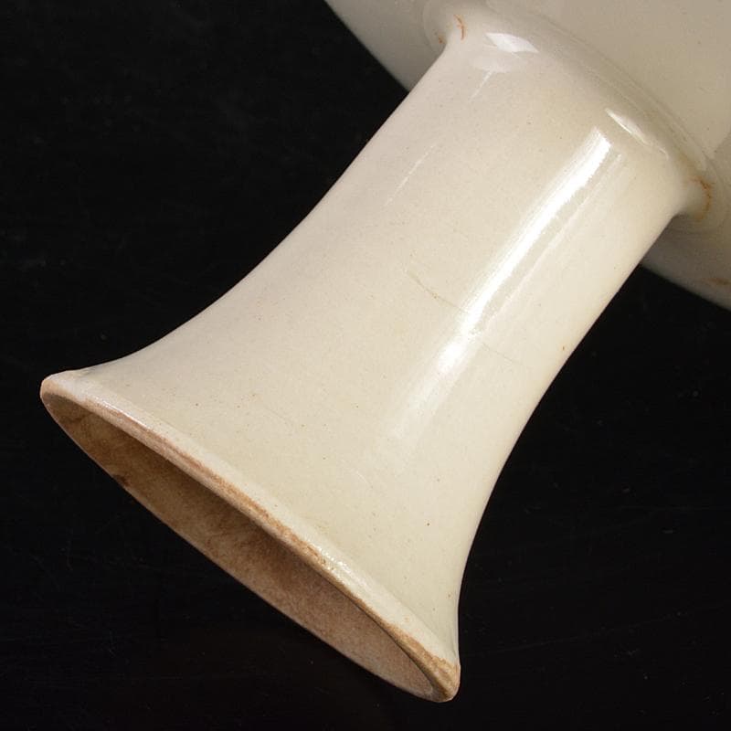 中国　定窯　白磁　杯　杯台　一對　在銘　D　7267E