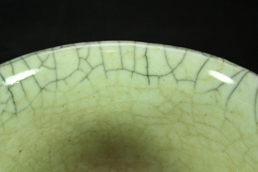 中国美術 哥釉 双耳 香炉(K-XA884)