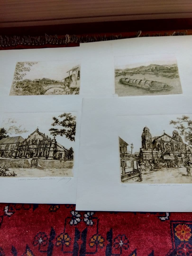 エッチング版画 4枚