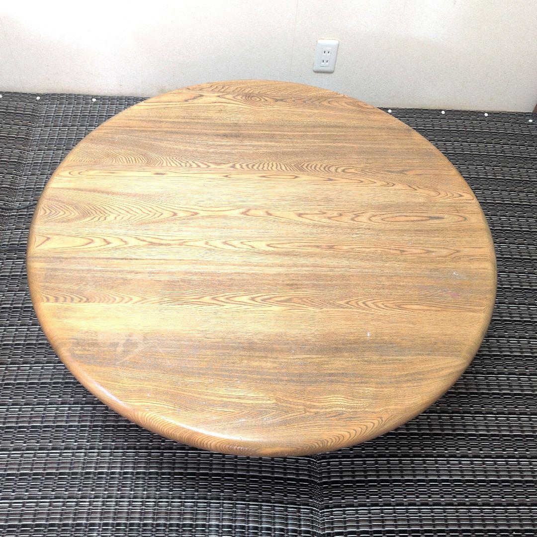 円形木製座卓 大きめ ナチュラルウッド