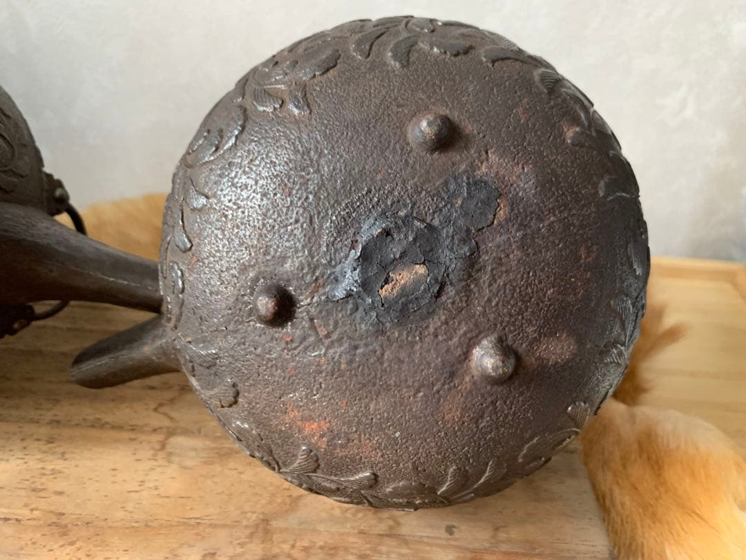 七宝蓋 銚子 一対 共箱 唐物 骨董 茶道具 鉄瓶