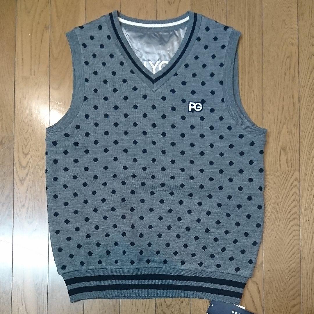 パーリーゲイツ 1 ドット リバーシブル ニットベスト レディース