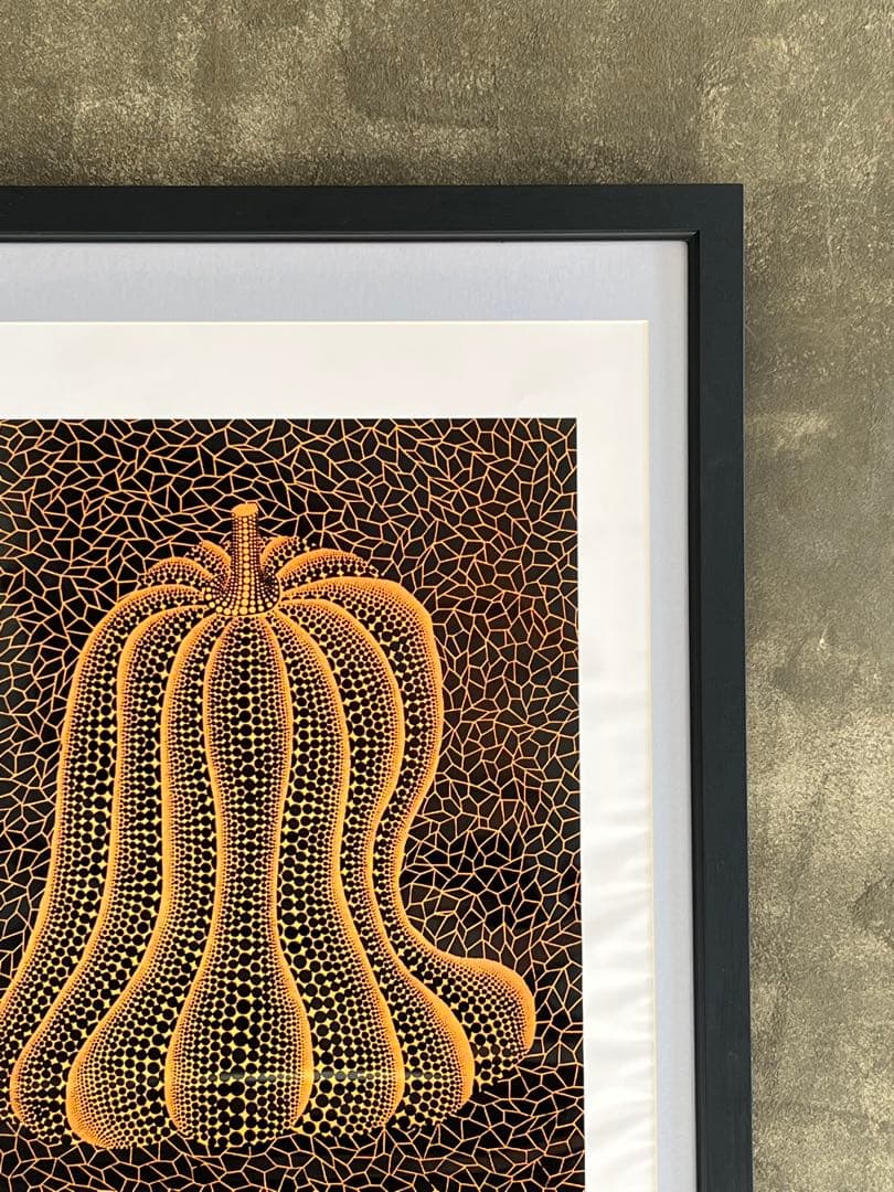 真作保証 草間彌生 ポスター HYOGO　AIDS’95／1995年作品 額装