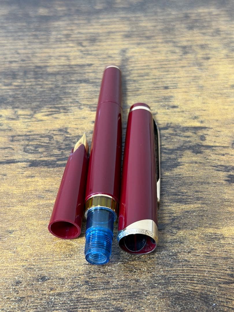 筆記確認＆洗浄済　1960年代　12 ボルドー　モンブラン　万年筆 18金　F