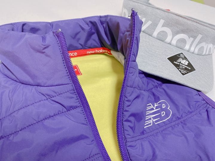 ニューバランスゴルフ　2点　セットアップ　ベスト　スカート パープル　紫