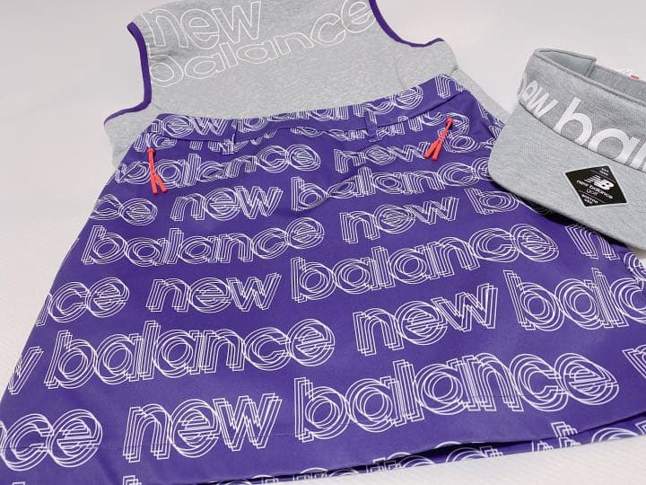 ニューバランスゴルフ　2点　セットアップ　ベスト　スカート パープル　紫