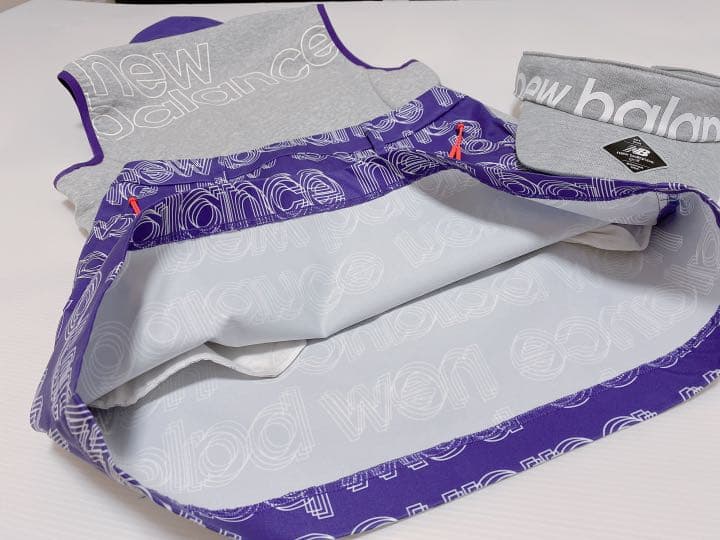 ニューバランスゴルフ　2点　セットアップ　ベスト　スカート パープル　紫