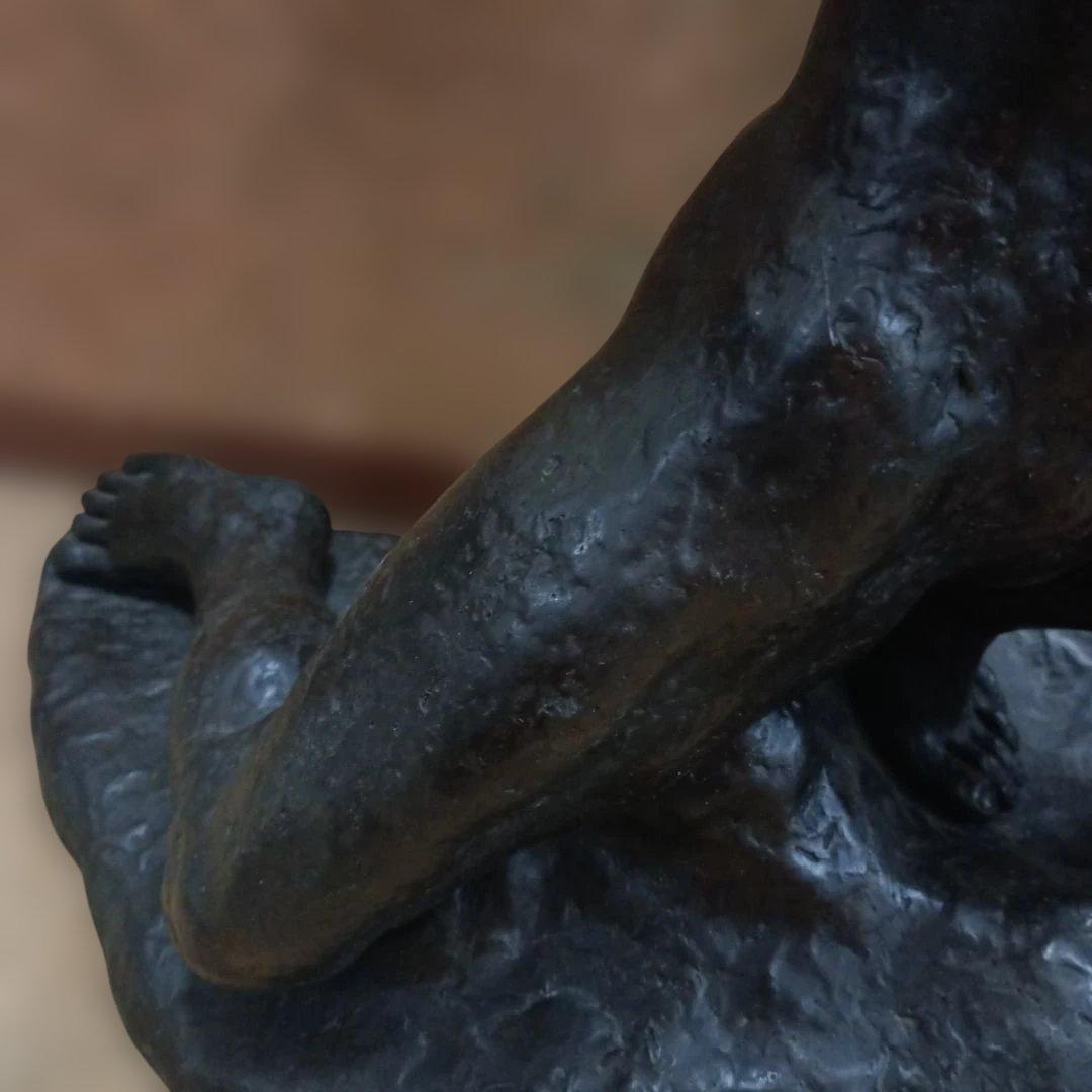 M*i様 ４２4５）樹脂製ブロンズ風の裸婦像　銘あり　高さ約４０ｃｍ