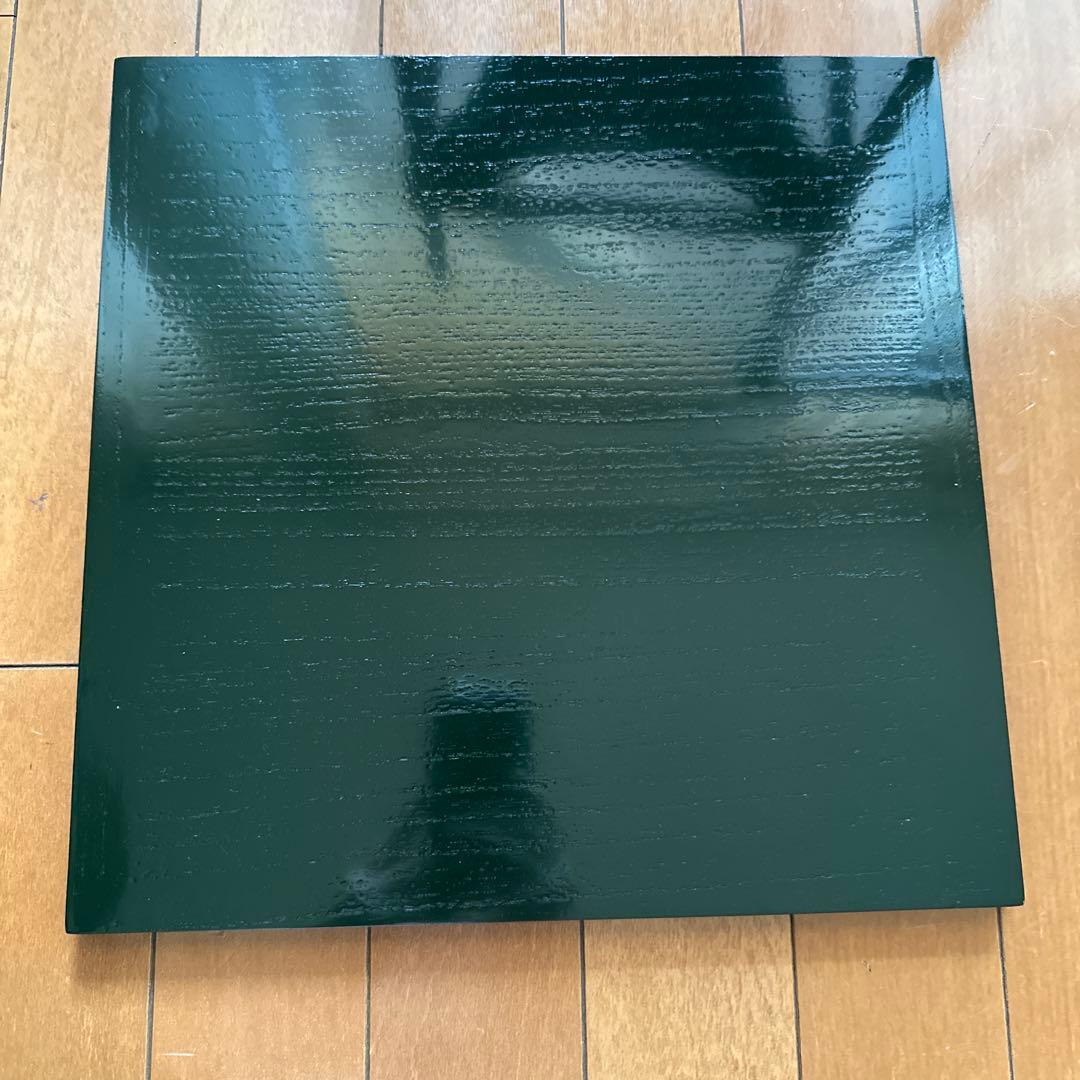 糸巻棚　緑×赤　茶道具　横幅33×奥行33.3×高さ53 組み立て式　元箱付き