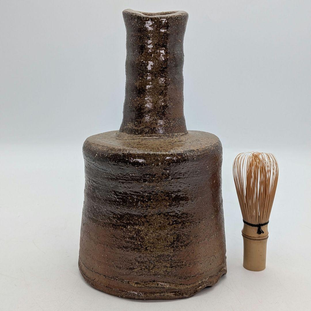 越智龍一 備前焼 花入 用心箱合布 花器 花瓶 フラワーベース 花生 一輪挿し