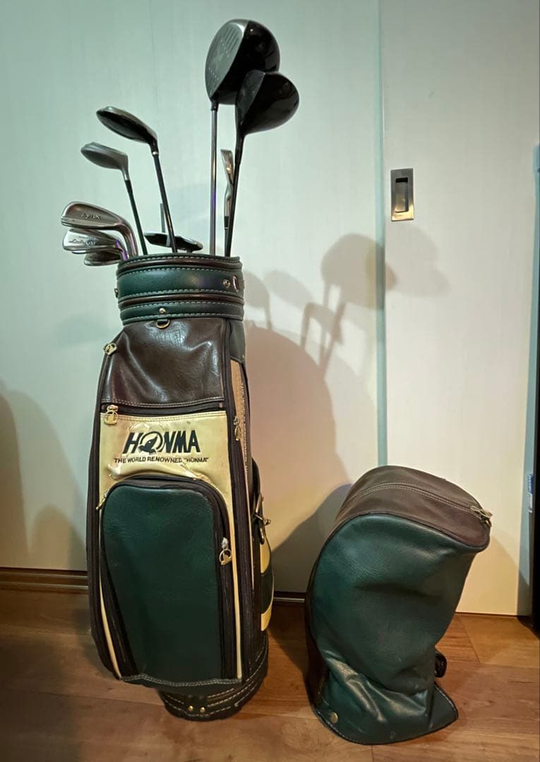 再値下げ:HONMAキャディーバッグ ゴルフクラブセット 練習ボール付き 初心者