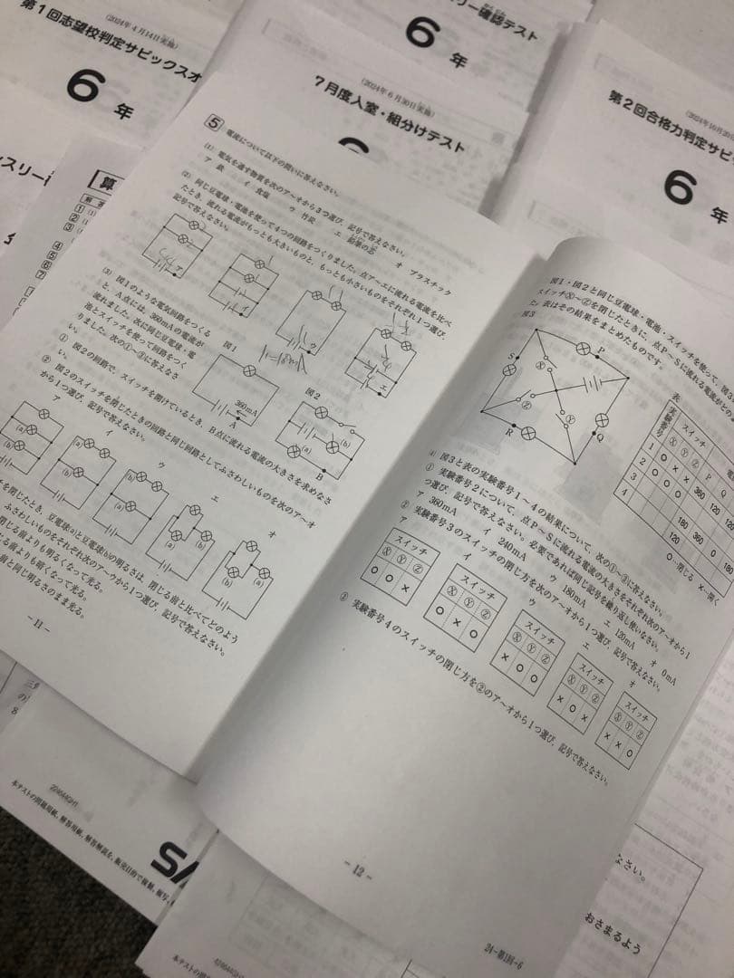 サピックス6年　2024年度版 マンスリーテスト17回　中古