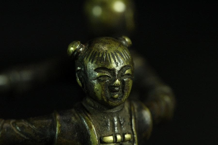 茶道具 唐物 三唐子 蓋置 時代物(K-A824)