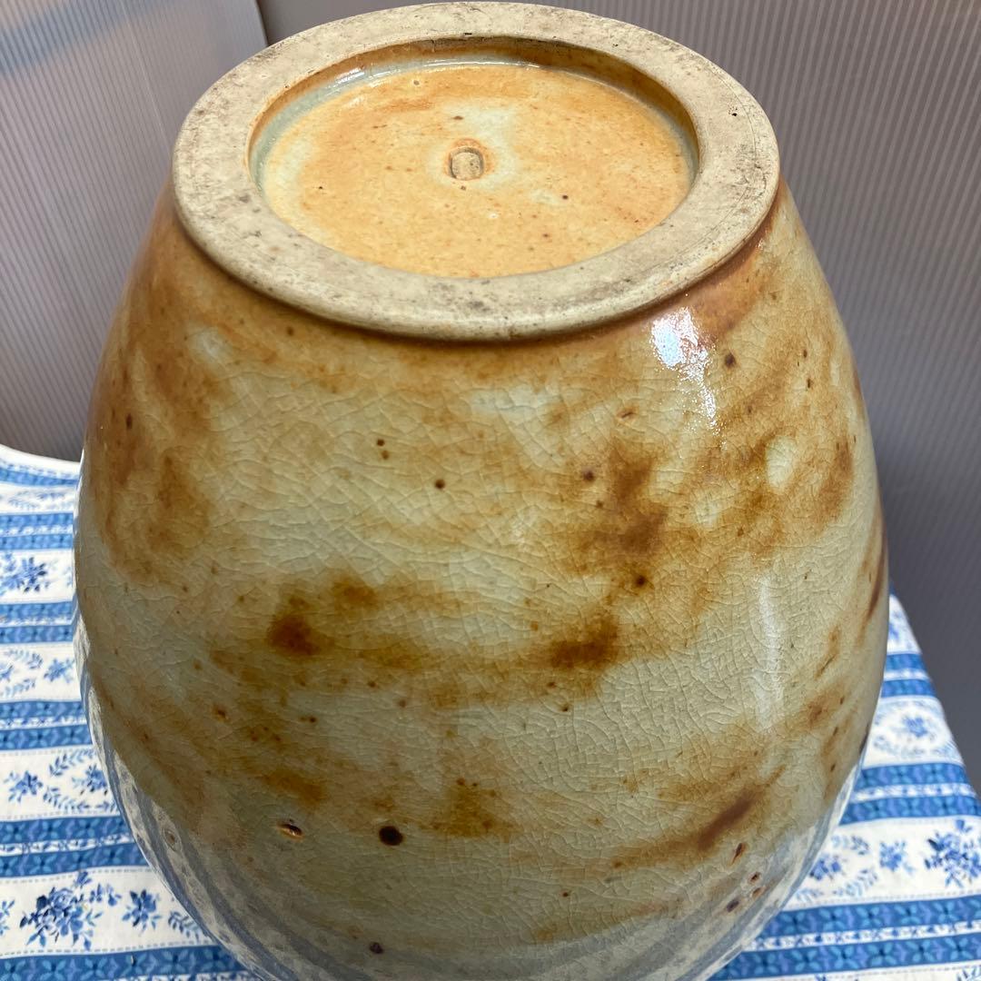 華道道具　灰釉壺　S62KYT