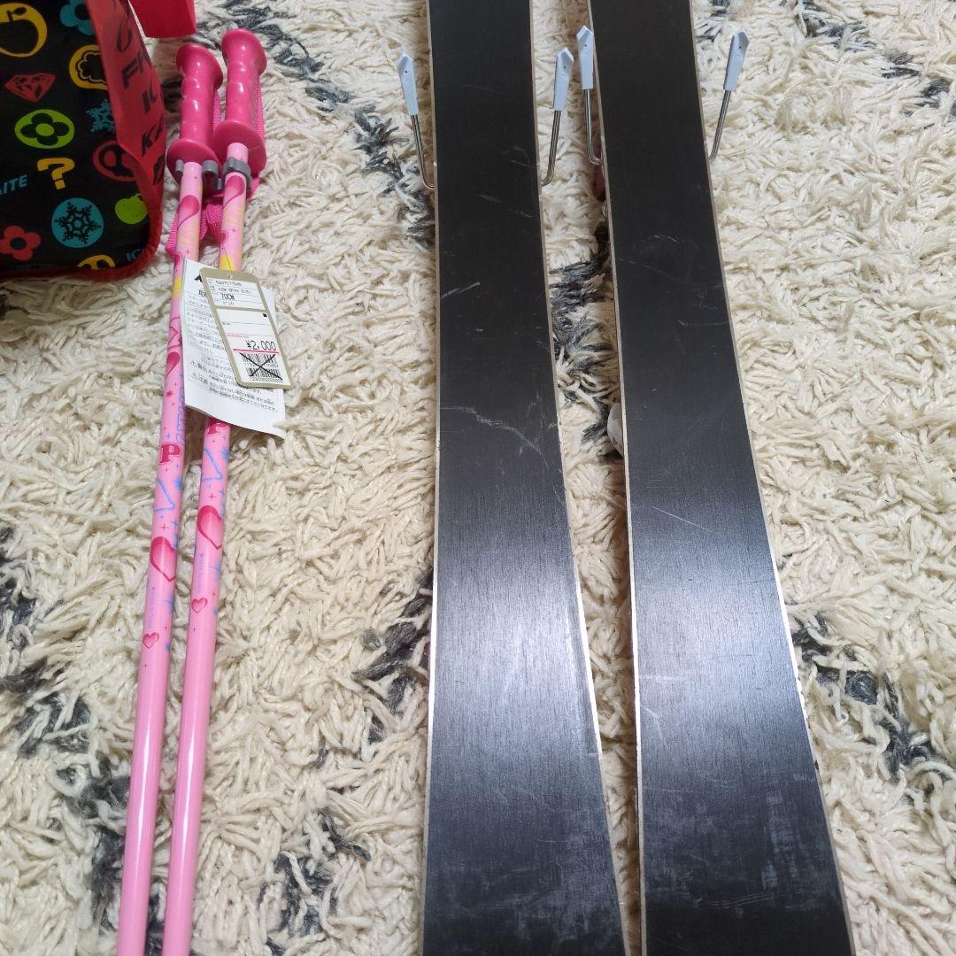 スキー3点セット　子供用　キッズ　スキー板86センチ