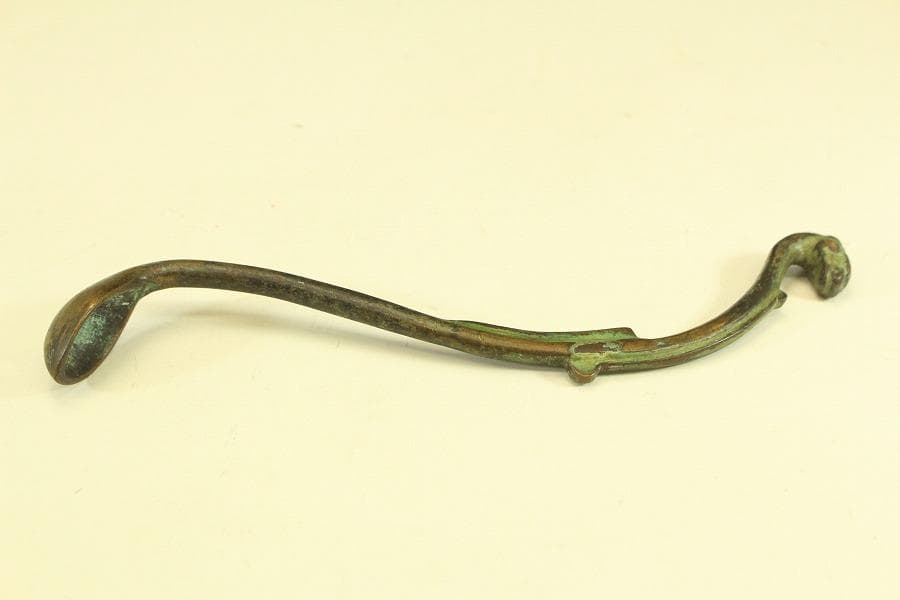 中国美術 古銅 龍紋 洗 文房具 匙(HA398)