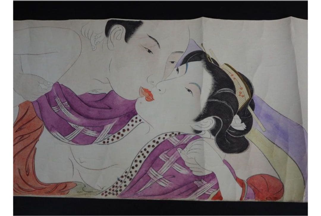 送料無料 時代物　紙本肉筆巻物　『階行竹形行の巻』　約18.5×400ｃｍ木箱付