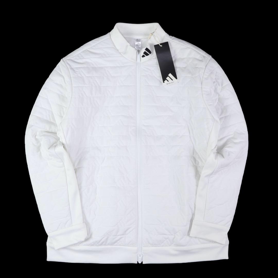 【S】定価37,400円 アディダスゴルフ 保温 中綿 キルト セットアップ 白