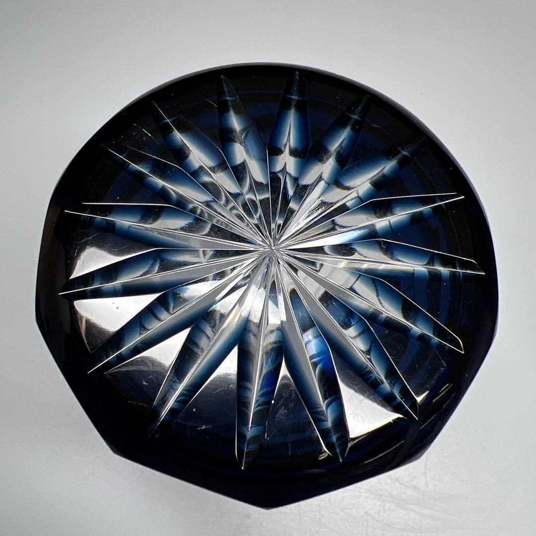 薩摩切子　島津磯斉　色被せ切子ガラス　タンブラーA 共箱　東Y7-1204☆2F