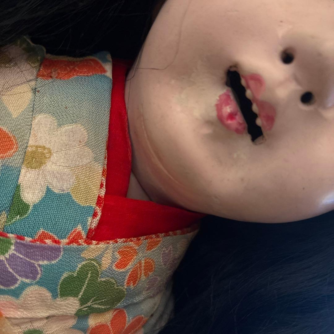 市松人形　銘あり　直？斎