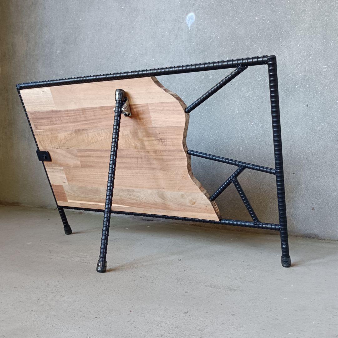 ウェルカムボード アイアン木目 585mm x 395mm