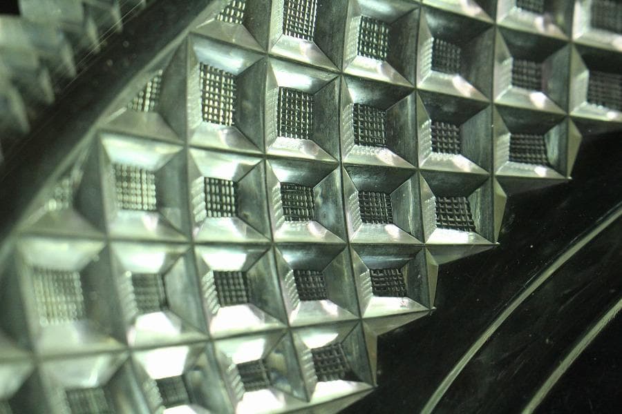 時代 切子 楕円形 鉢 27cmx18.5cm(K-LC671)