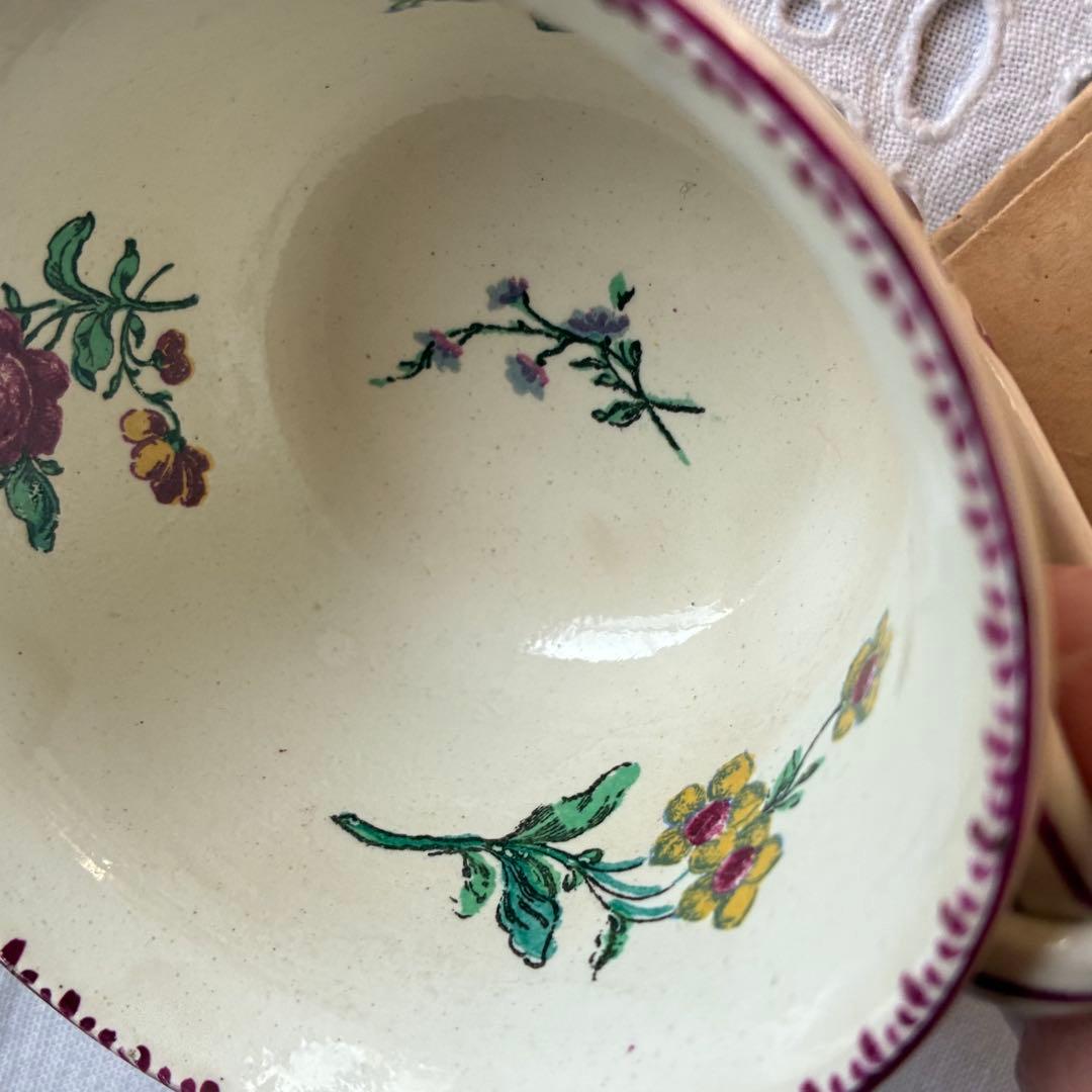 Gien フランス　ピンク　アンティーク　b 多色刷り　c&s 勿忘草