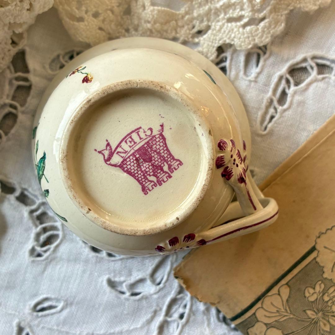 Gien フランス　ピンク　アンティーク　b 多色刷り　c&s 勿忘草