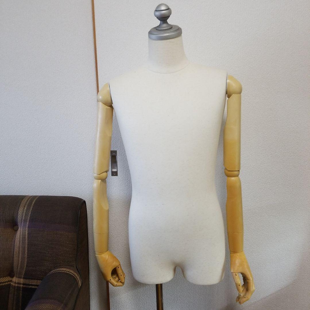 布製メンズトルソー　マネキン　腕可動式