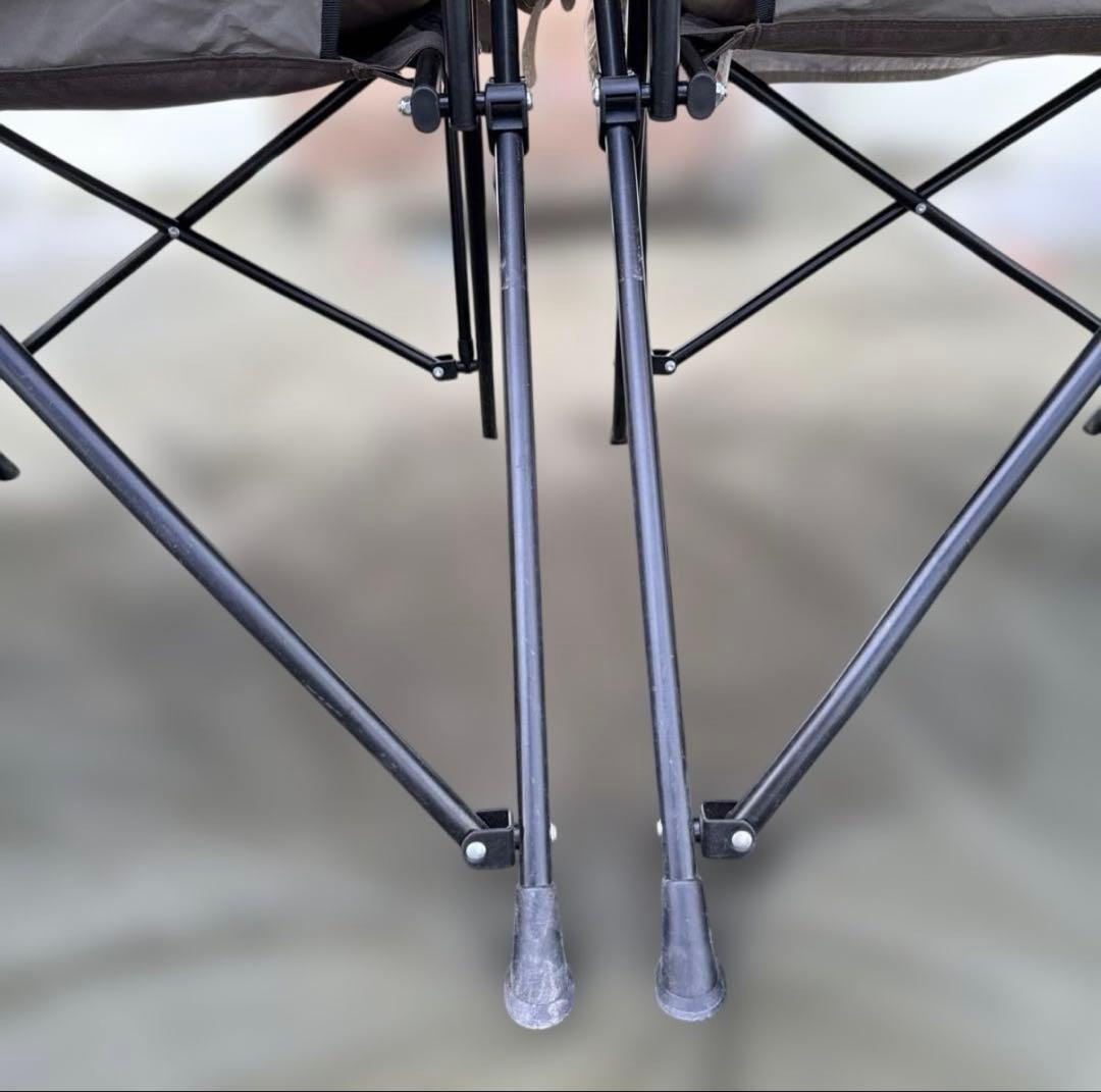 ロゴスLOGOS グランベーシック　折りたたみ式ベージュファブリックチェア