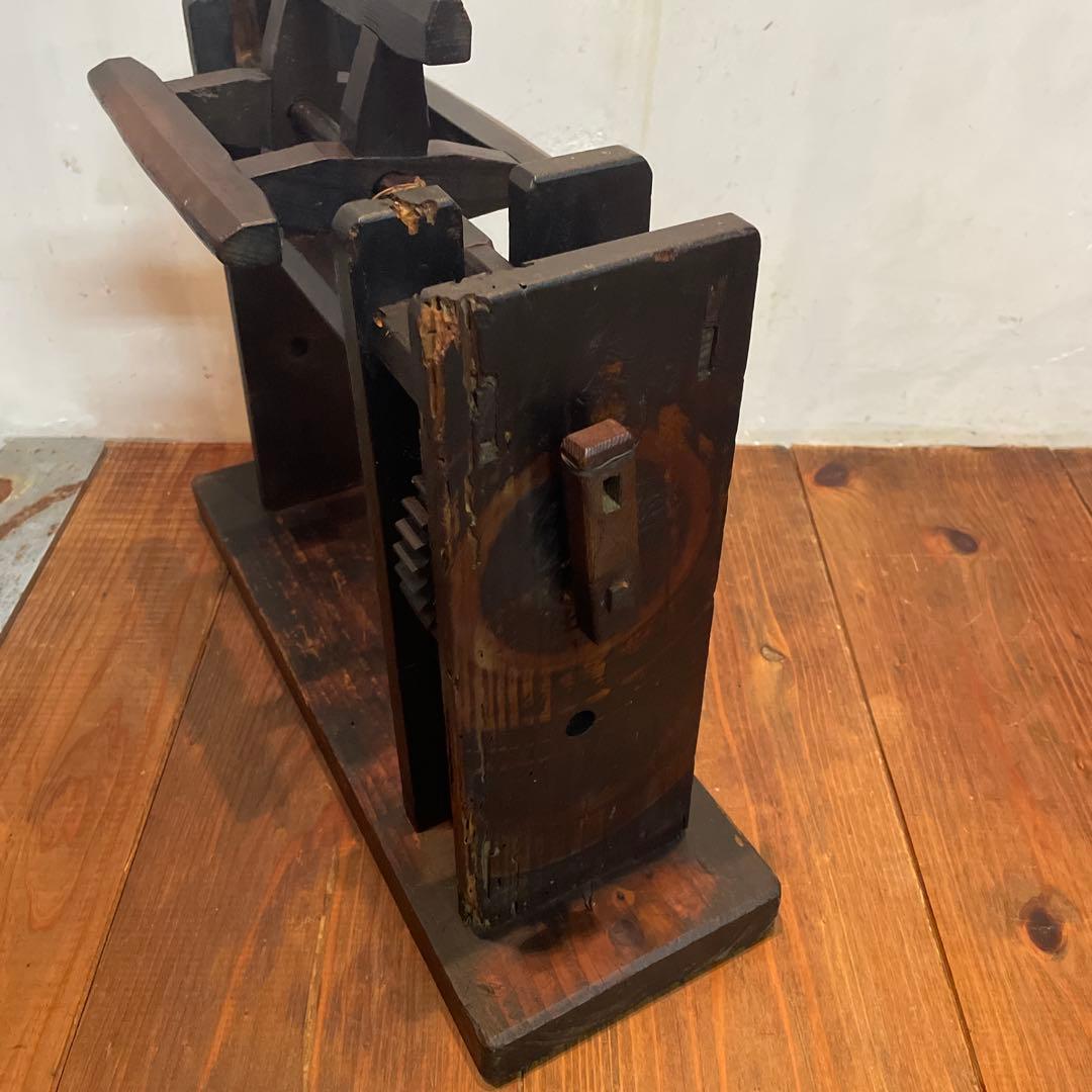 希少　年代物　木製　糸巻き機　本体　ヴィンテージ　古道具　古民家　当時物
