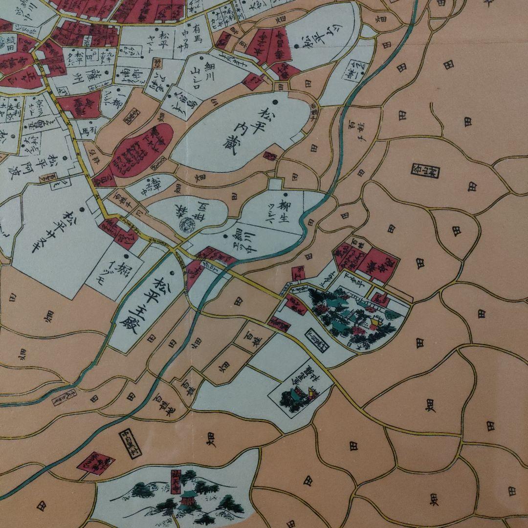 \"未使用\" 超大判色繪　安政六巳未年新刻『御江戸絵圖』、須原屋茂兵衛蔵板