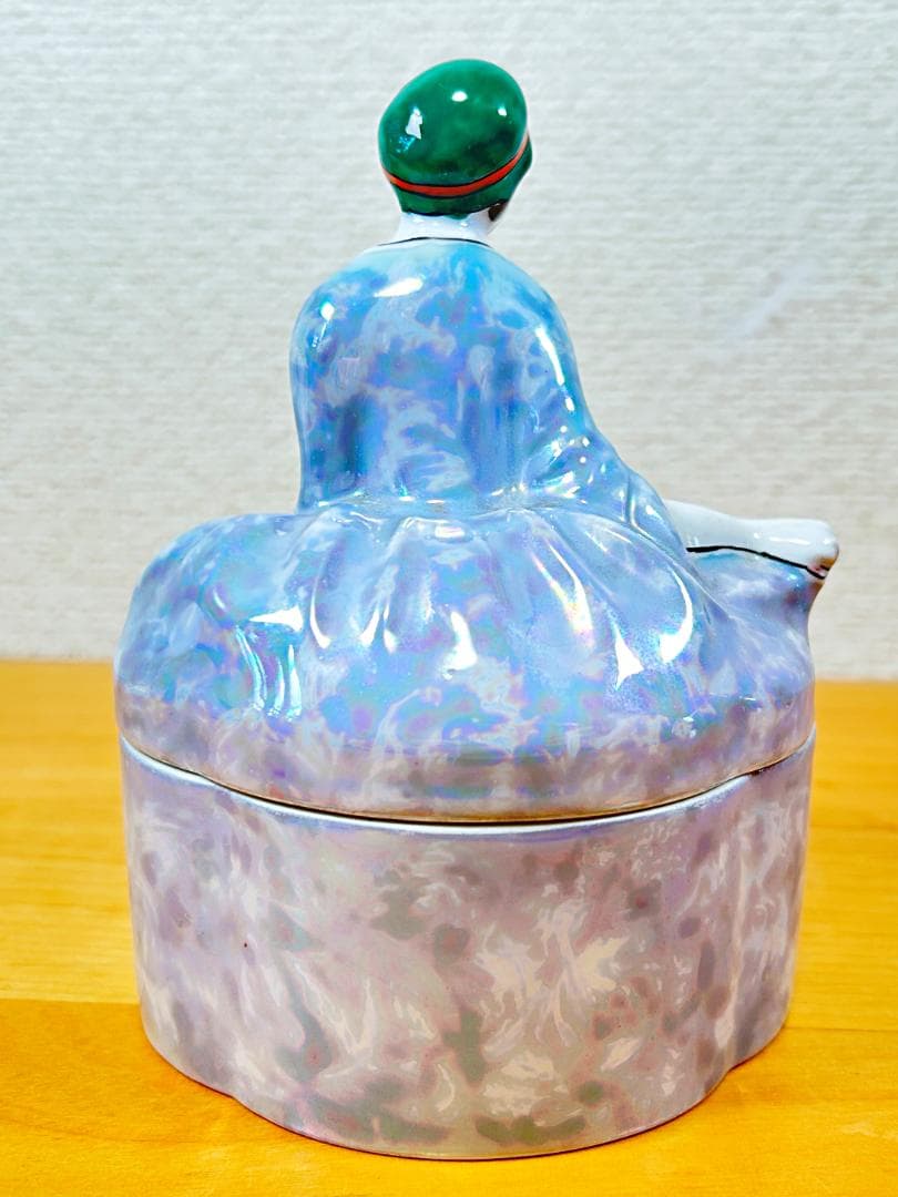 オールドノリタケ デコレディ パウダーボックス ドレッサードール 小物入れ