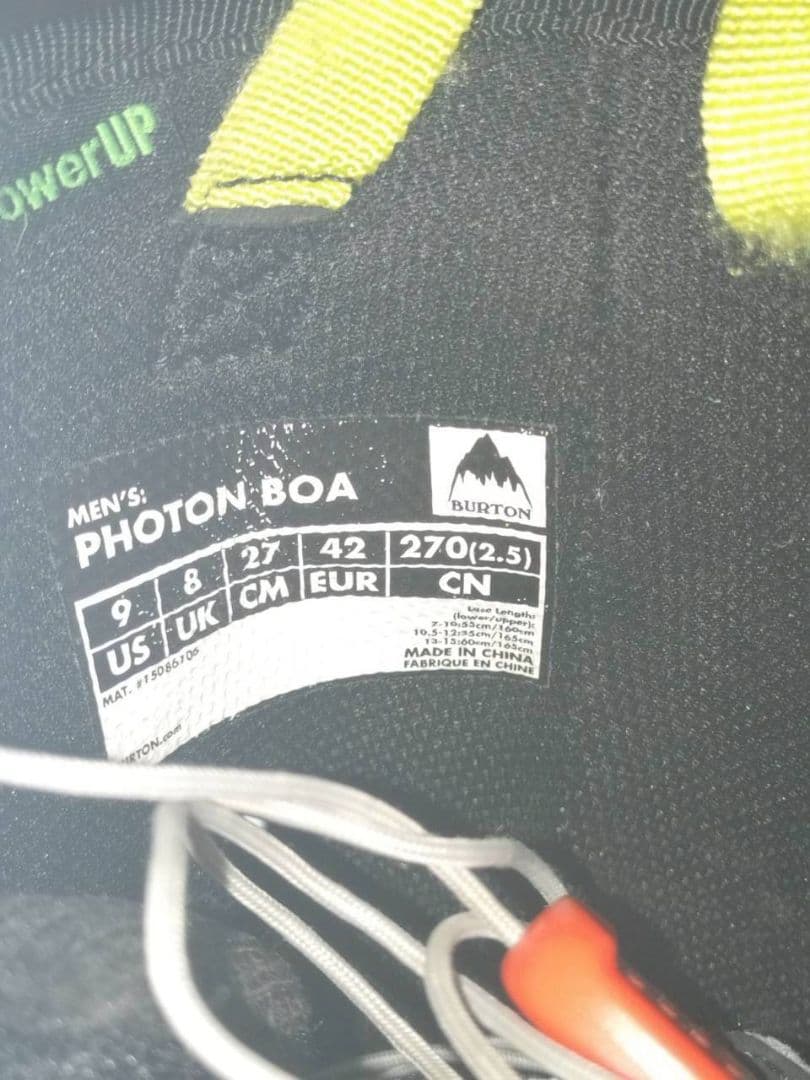 1211 BURTON photon BOA スノーボード　ブーツ