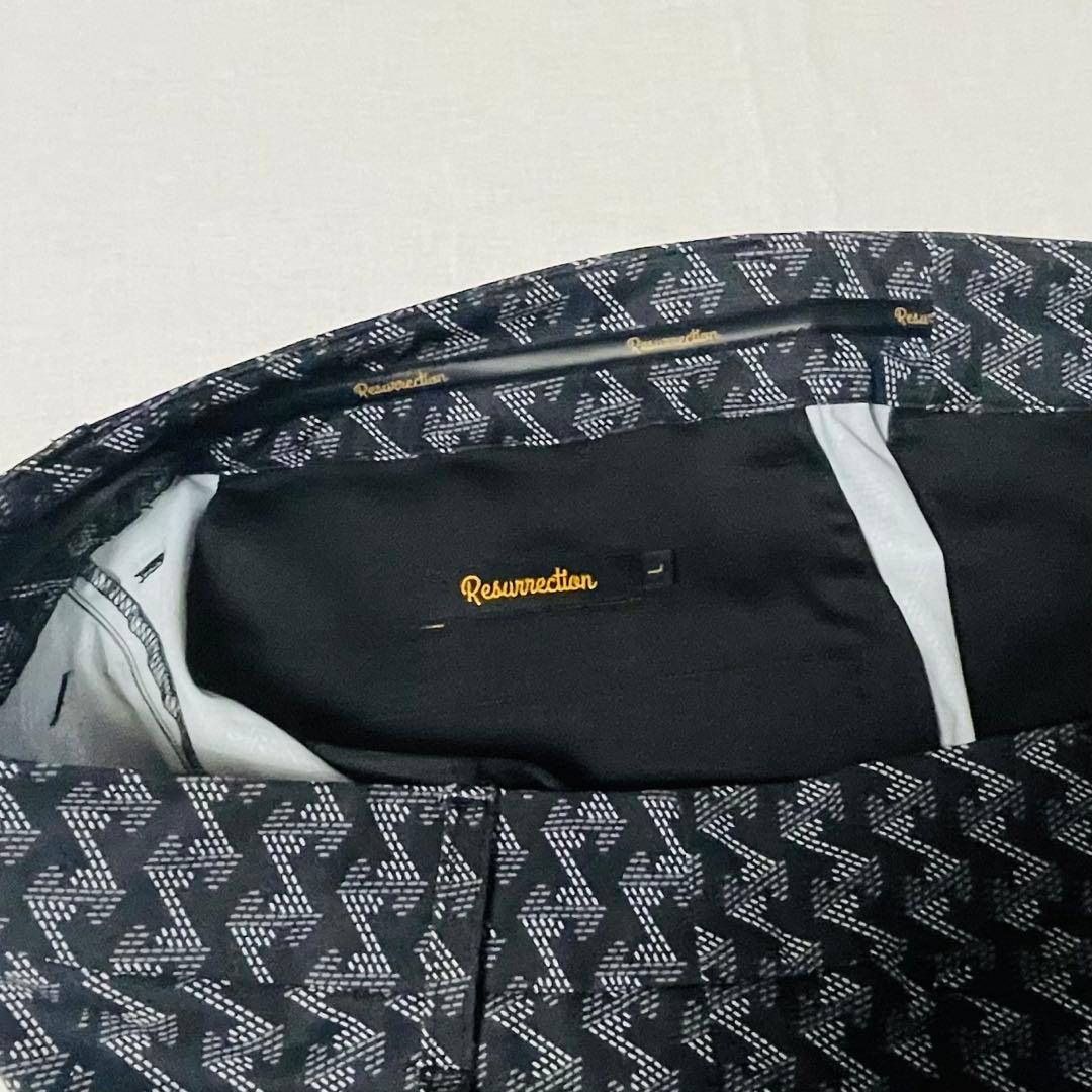 Resurrection 総柄スラックス　ブラック