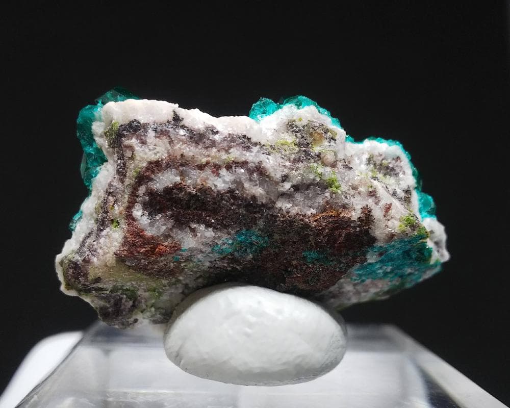 405 ダイオプテーズ ドロマイト 翠銅鉱 ツメブ鉱山産