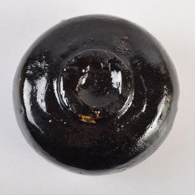 茶道具　楽吉左衛門　黒楽茶碗　時代箱付　V　9156