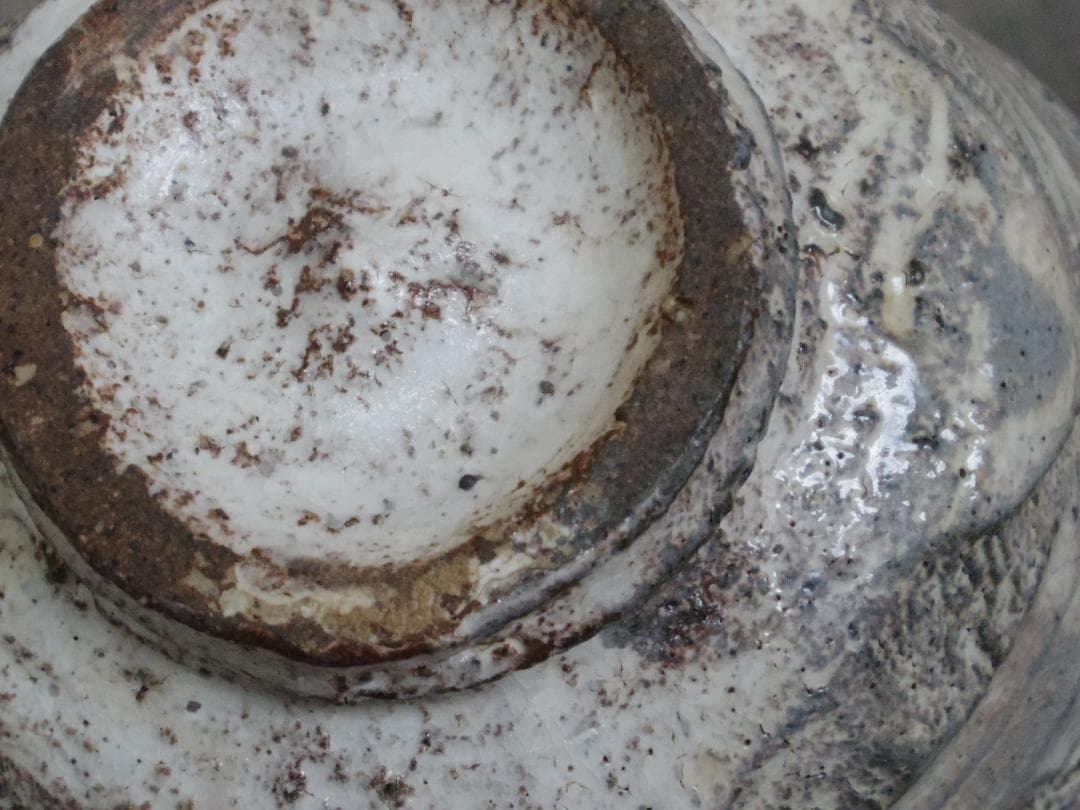 川上清美★《唐津彫》粉引茶碗★共箱・布・栞