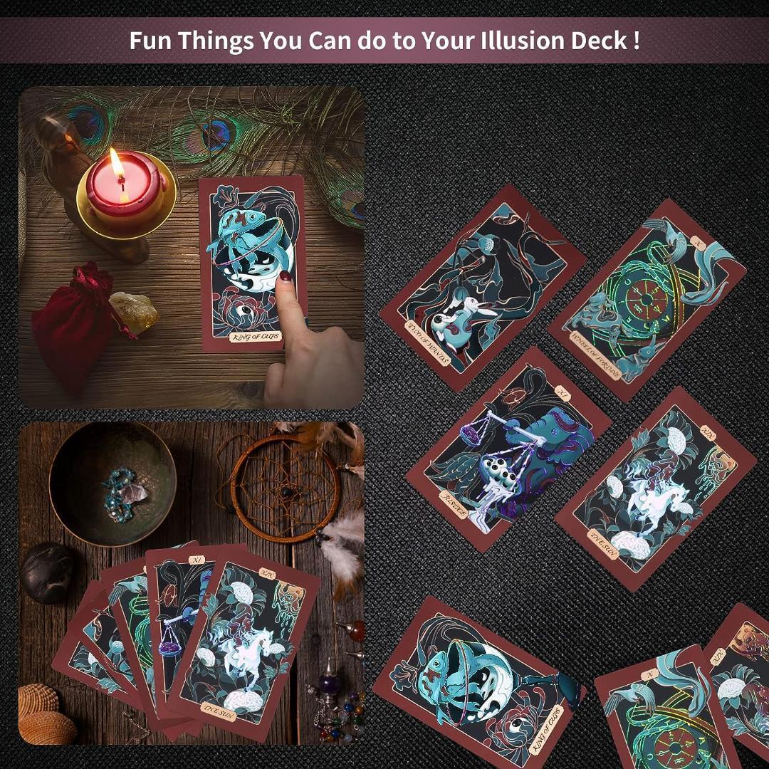 【正規品タロットカード】美麗エンボスホログラム箔✨野性的でミステリアスなデッキ