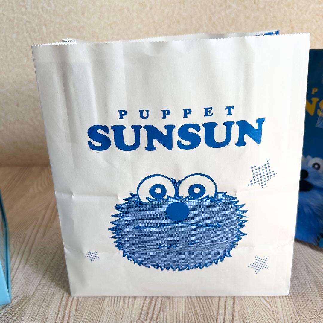 パペットスンスン 缶 紙袋 7個 まとめ売り