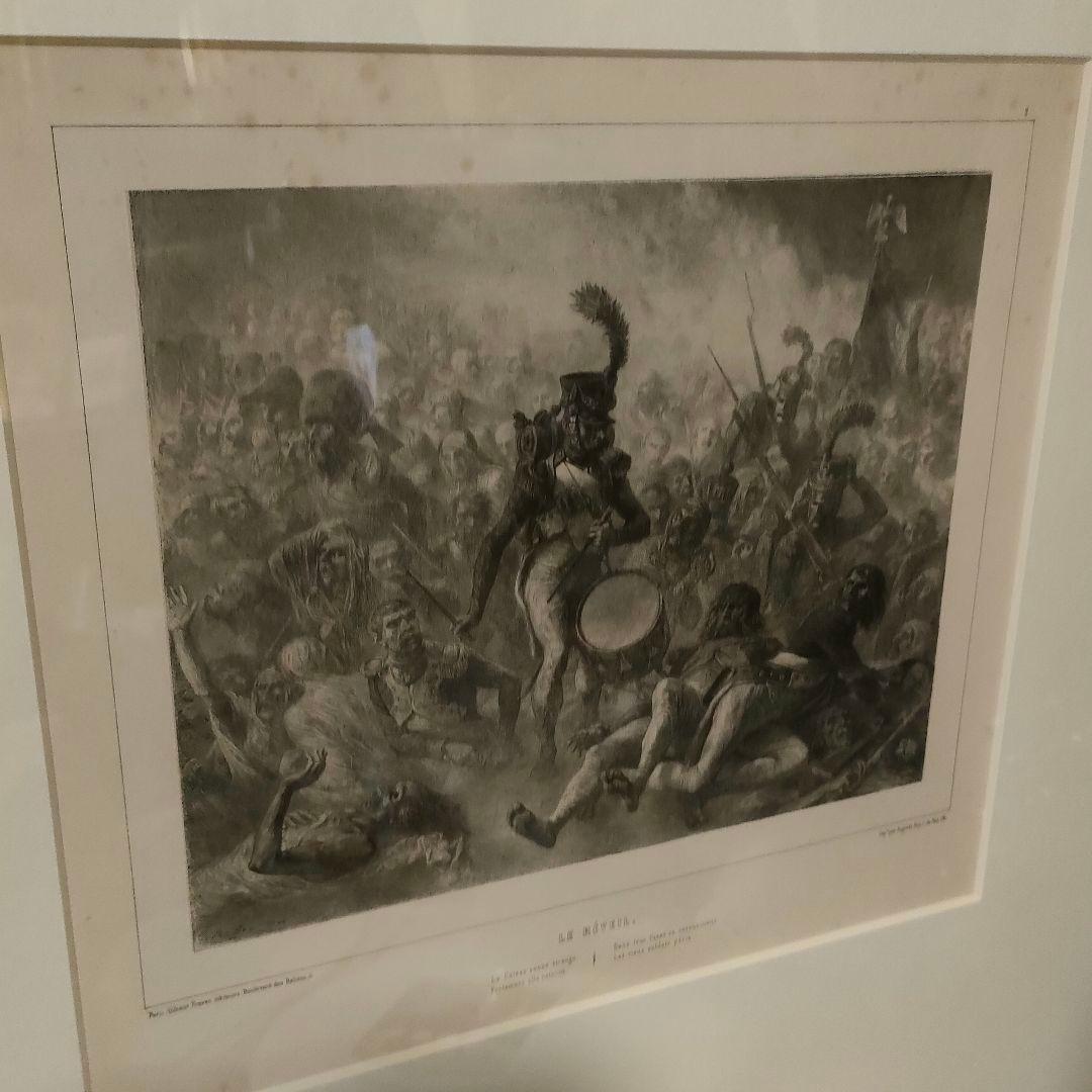 リトグラフ「鼓舞」（マリー・ラフェ、ナポレオン戦争）アンティーク骨董