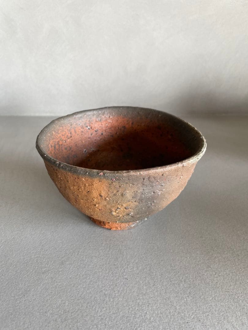 森岡成好 焼締茶碗 南蛮焼締 焼締 抹茶茶碗 旅茶碗 茶道 茶道具 茶盤 茶碗