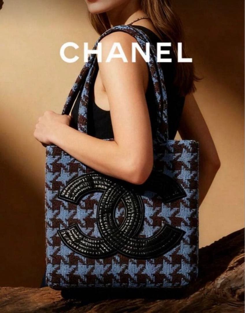 CHANEL ビッグココ　トートバッグ　シャネルノベルティ　ニット　ハンドバッグ