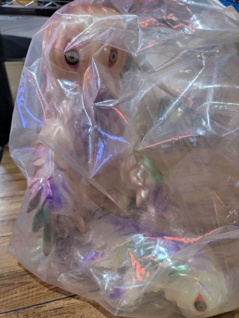 マルサン 世紀の大怪獣 ヘドラ　350 蓄光 紫緑赤　ソフビ