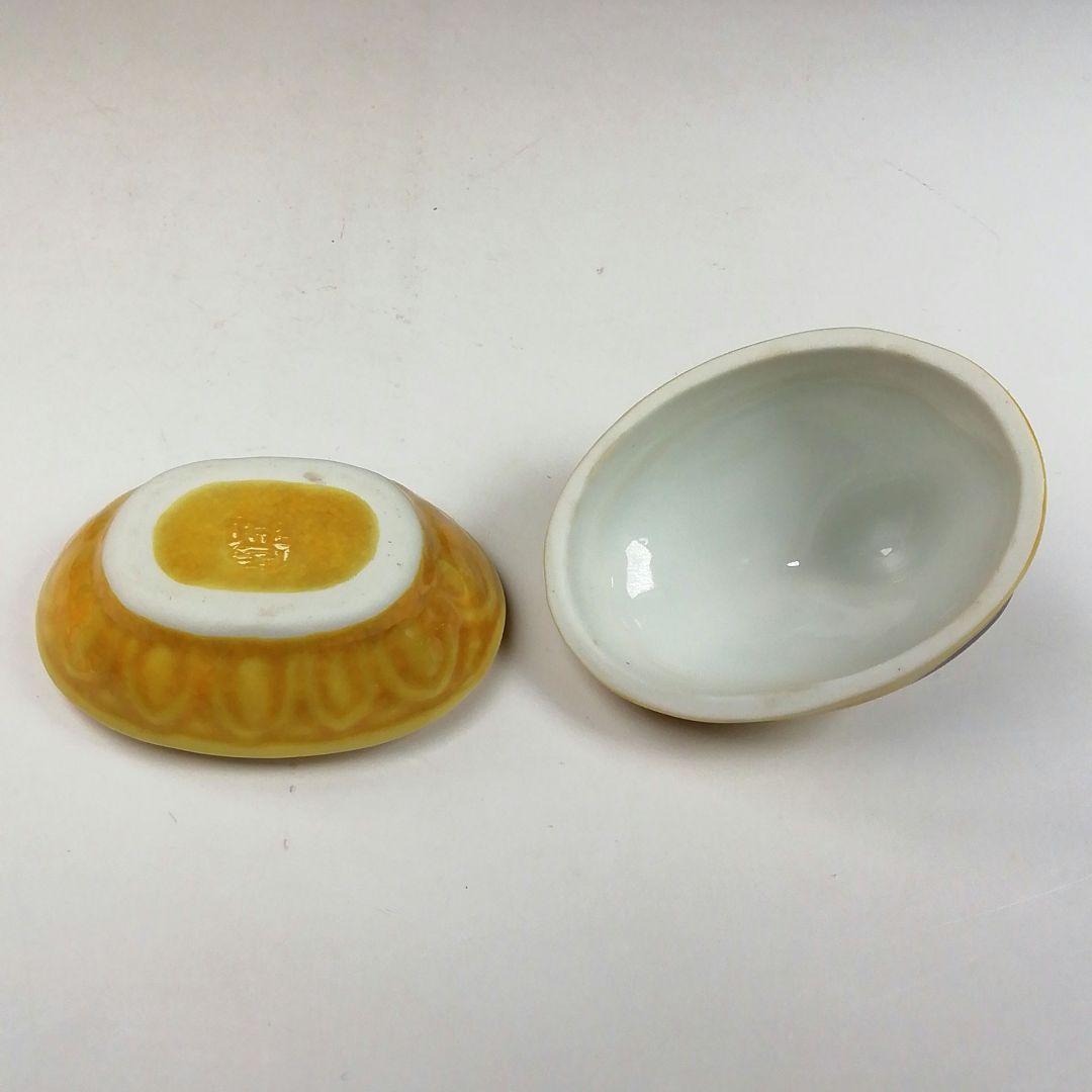 Ｗ４０　香合　『交趾花喰鳥』『手塚祥堂 造』　共箱　茶道具